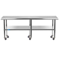 24 x 84 Stainless Steel Work Table with Casters T48237