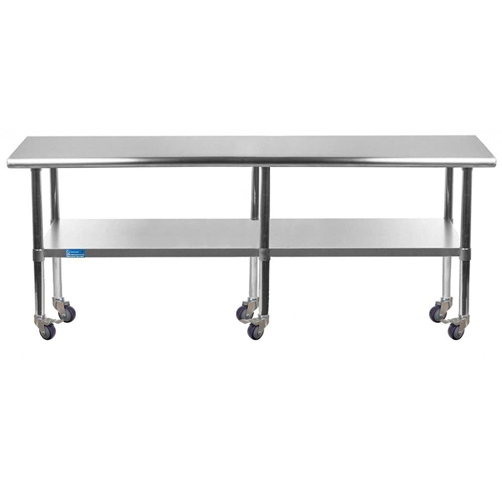 24 x 84 Stainless Steel Work Table with Casters T48237