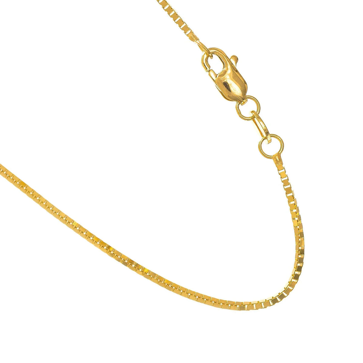 Yellow Gold Box Chain with Lobster Clasp F20957