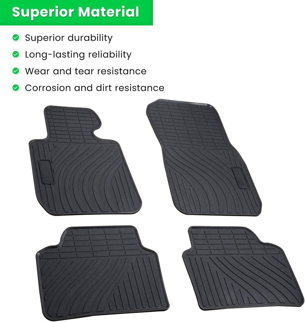 Heavy Duty Rubber Car Liner Black 4PCS D36251