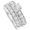 14k White or Yellow Gold Diamond Engagement & Wedding Ring Set Q872