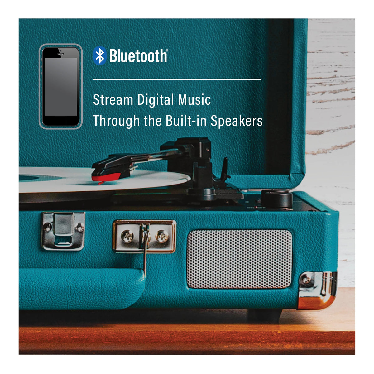 Vinyl Record Player with Speakers and Bluetooth Turntable I597694