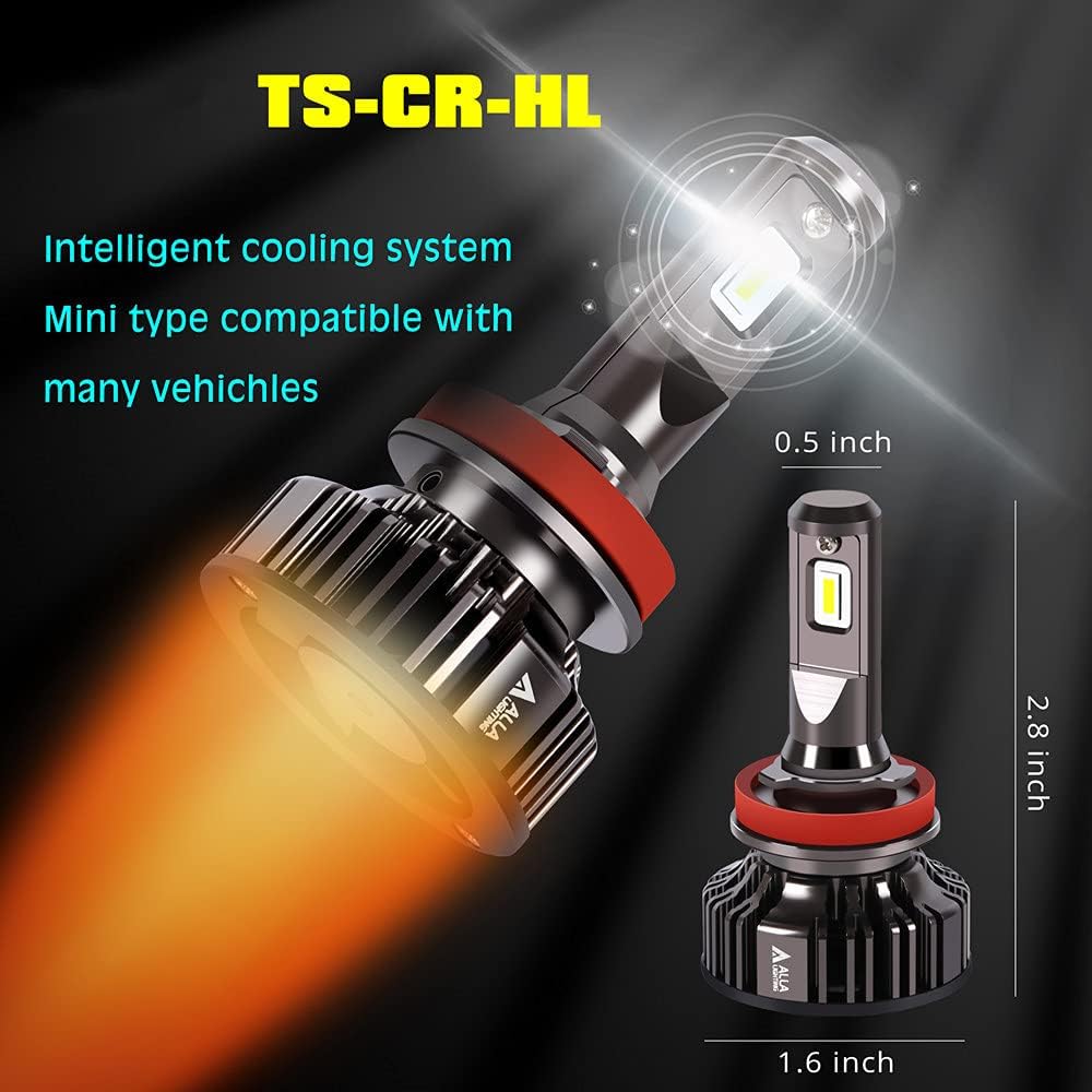 6500K Xenon White LED Headlights Bulbs Pack of 2 C370346