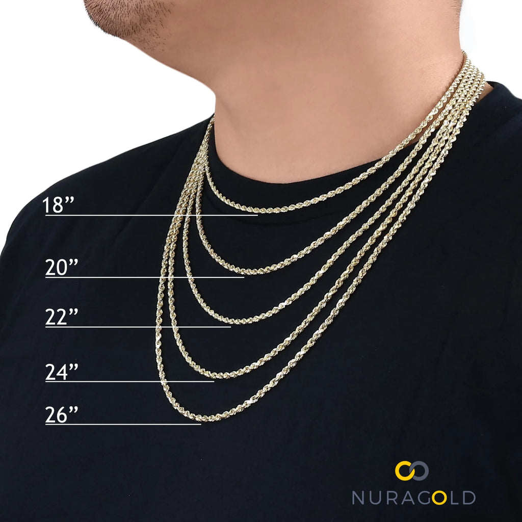 14k Yellow Gold Solid Figaro Chain Link Necklace 18" - 30" L6432
