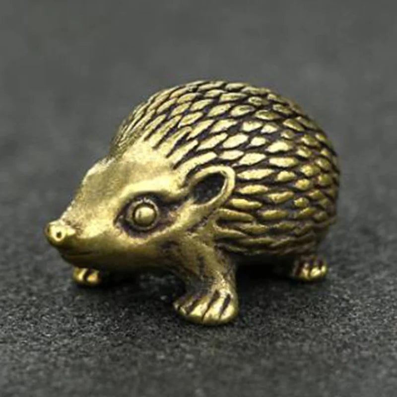 Brass Hedgehog Statue Home Decor Ornaments P312