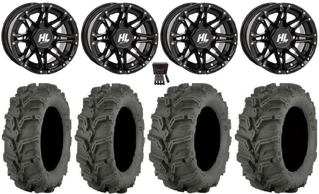 Black 27" Mud Lite XTR Tires Wheels L2213