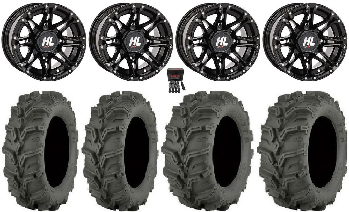 Black 27" Mud Lite XTR Tires Wheels L2213