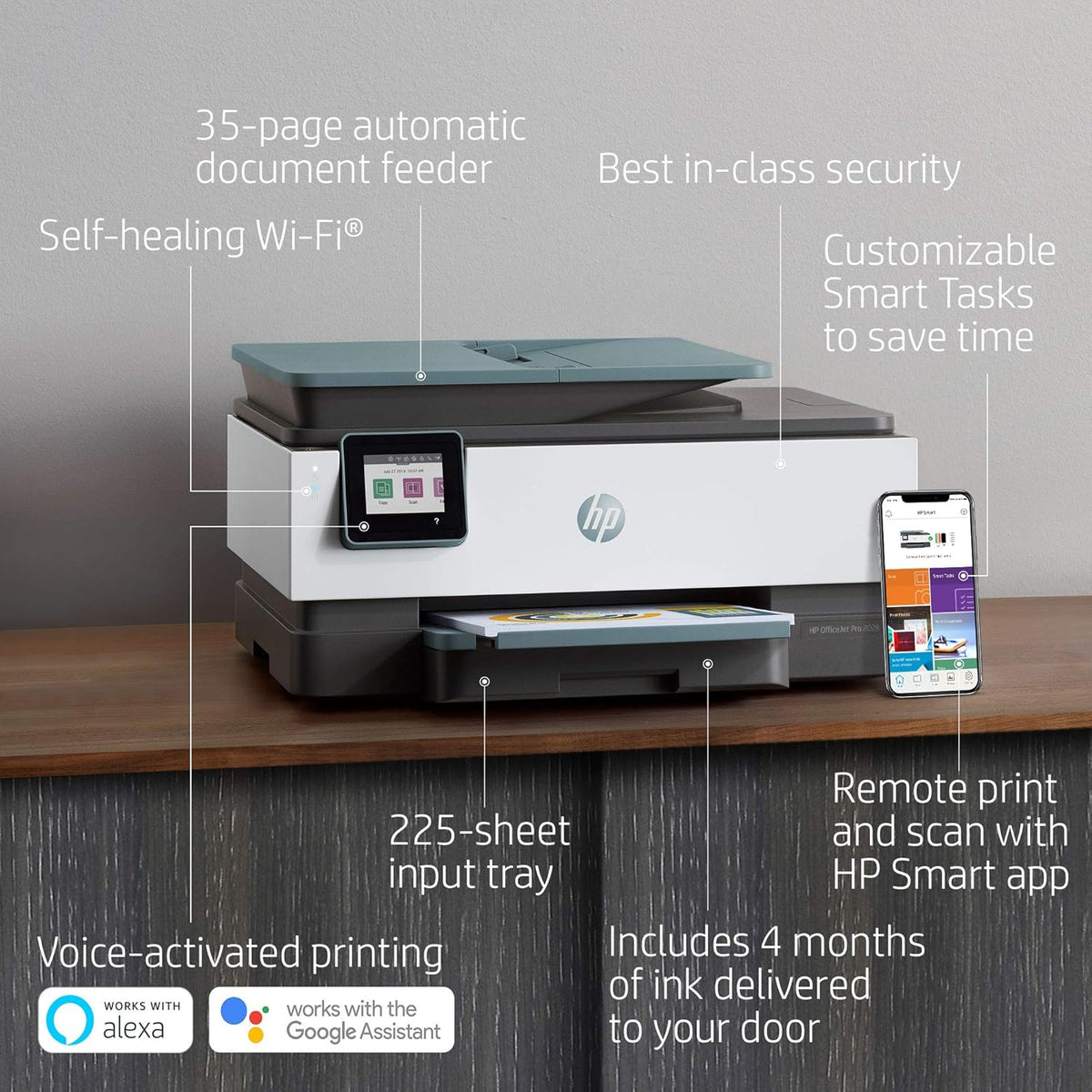 HP OfficeJet Pro 80 28 All-in-One Wireless Color Inkjet Printer, Blue X12325