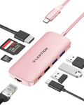 USB C Hub with 4K HDMI, USB 3.0, Card Readers, Gigabit Ethernet & PD Adapter, Space Gray E717908