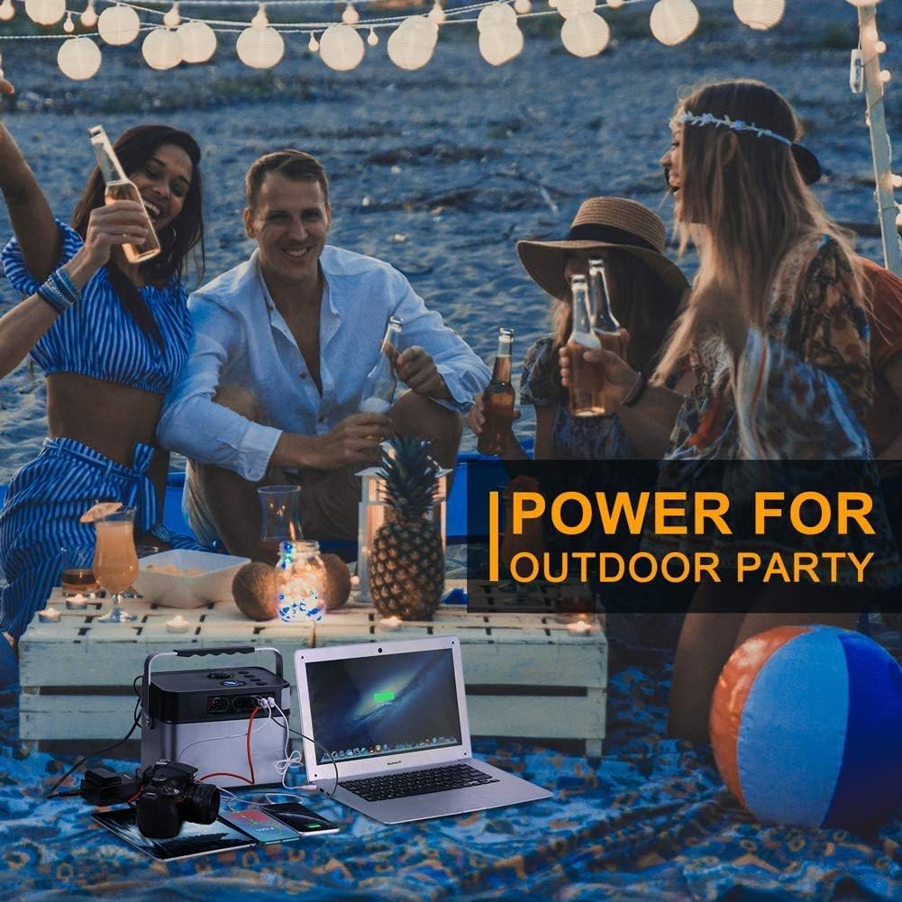 505 Wh Portable Power Station Solar Generator with 110V 500W AC Outlets S905