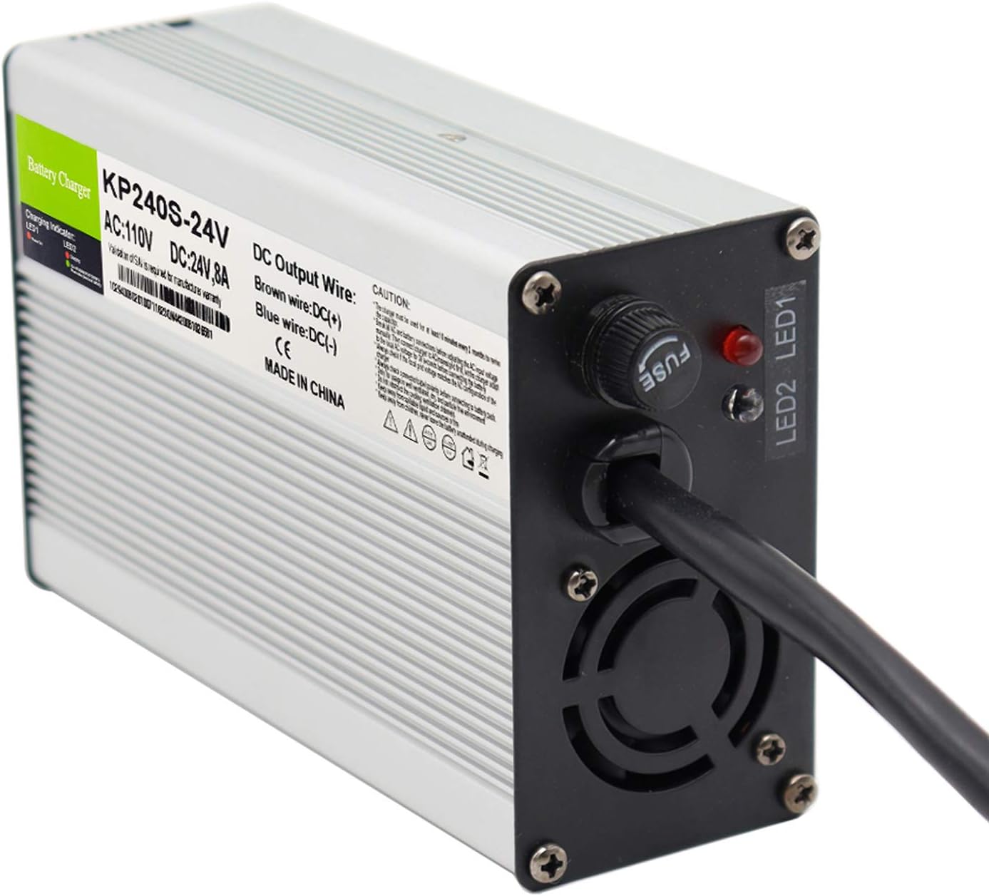 24V 8A Battery Charger with 3-Pin XLR Connector, Pack of 2 G894