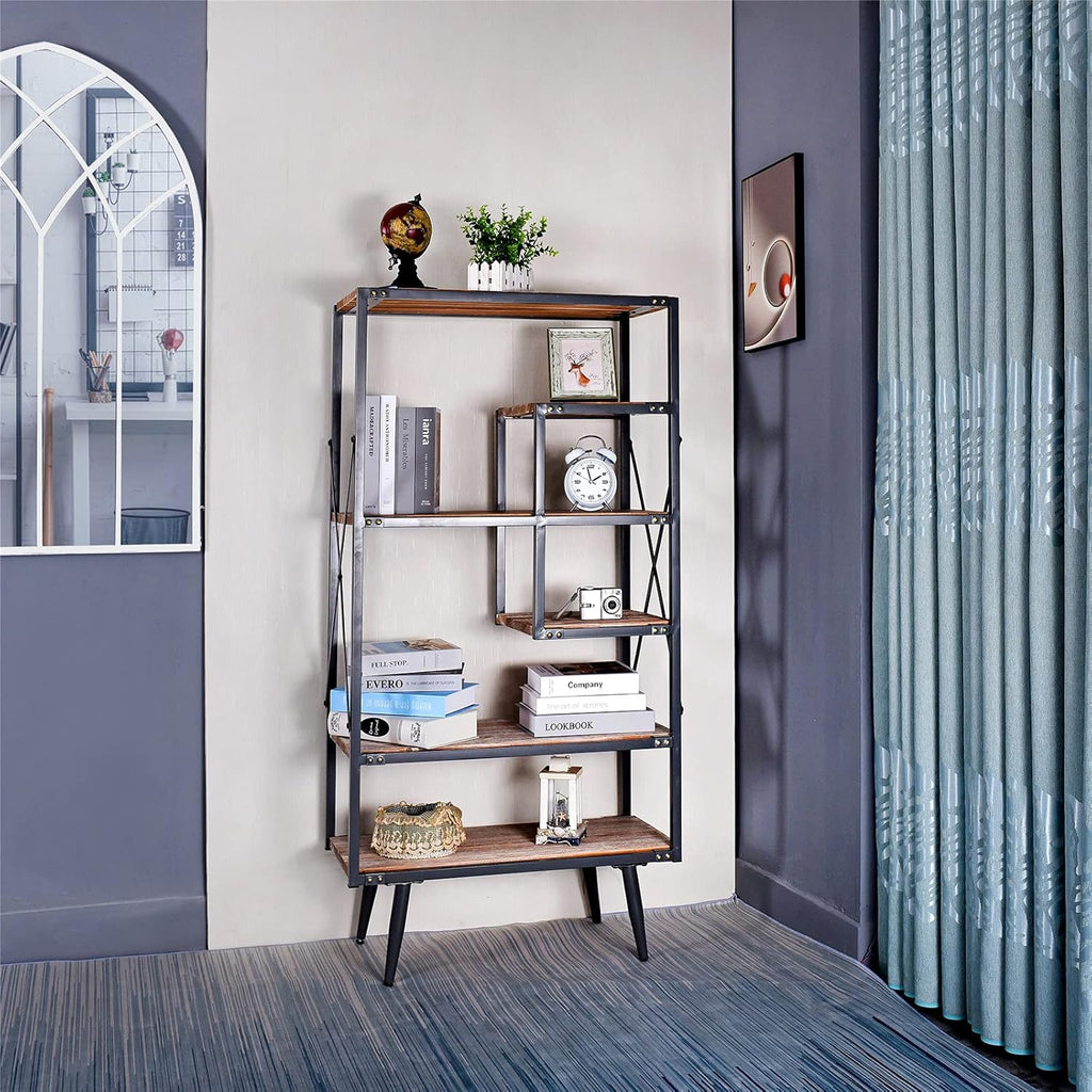 6 Tier Solid Wood Bookcase M3641