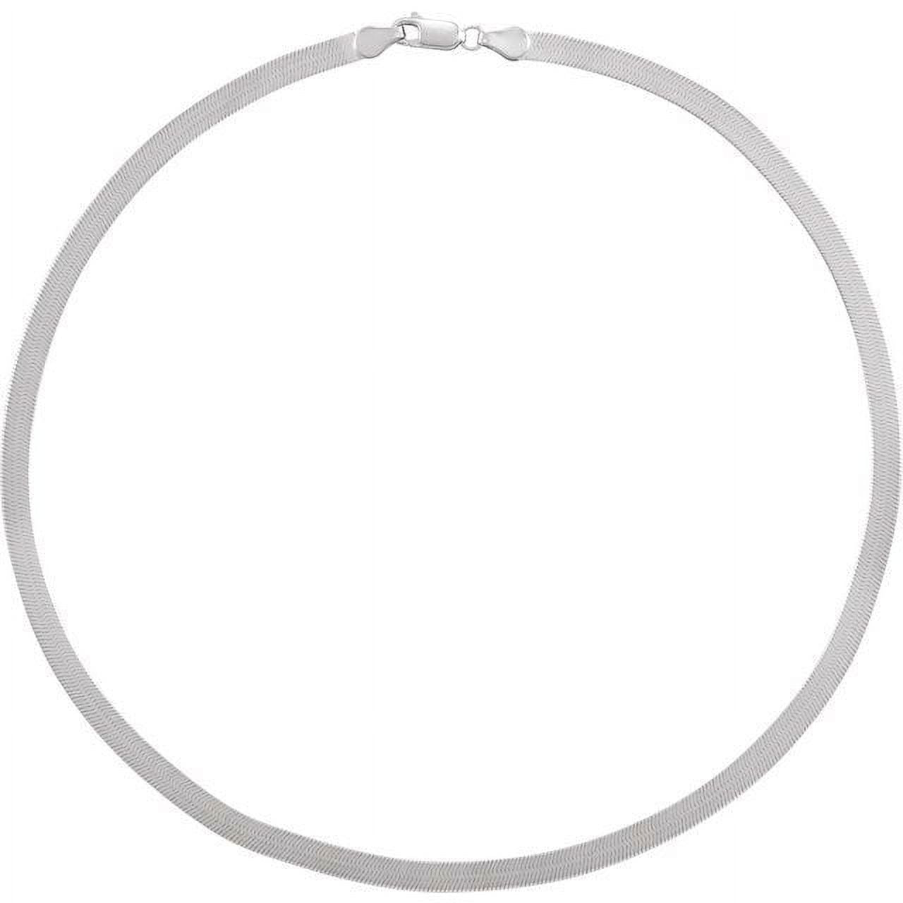 14K White 4.6 mm Flexible Herringbone 16" Chain Q71750