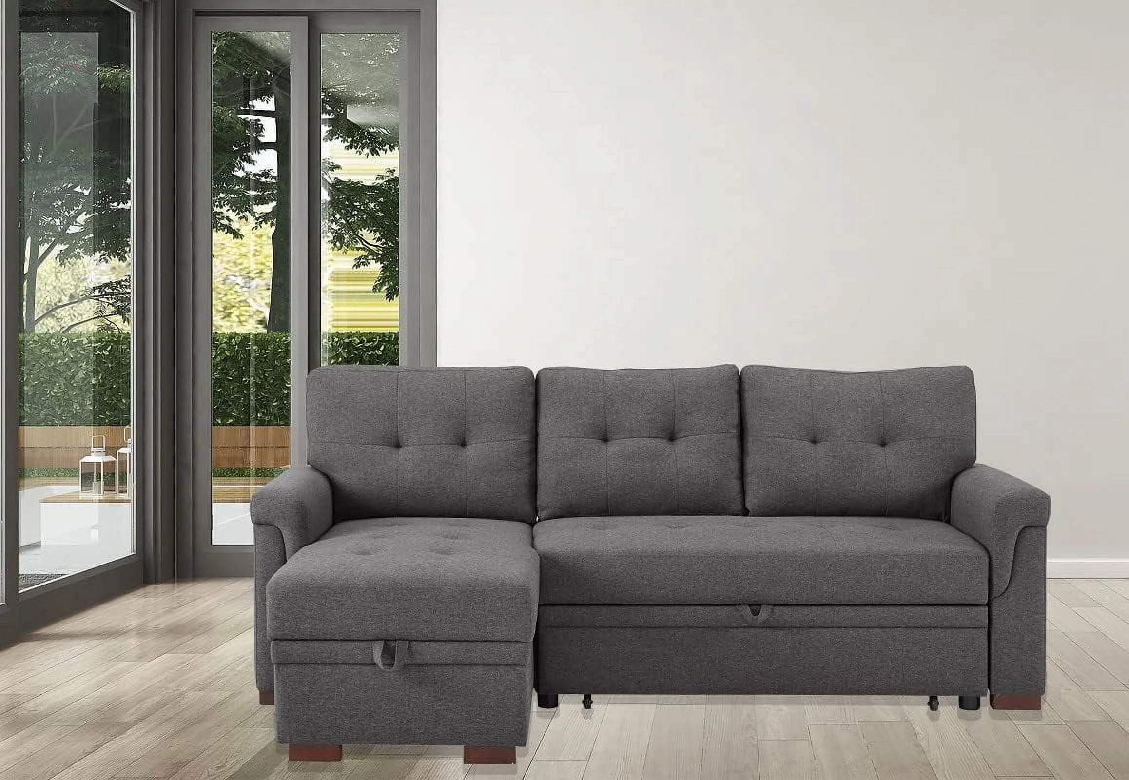 84” Reversible Sectional Sleeper Sofa Couch E370
