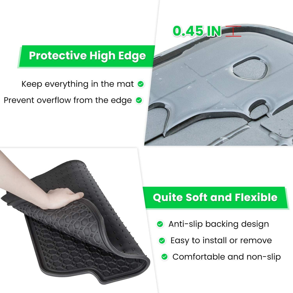 Heavy Duty Rubber Car Liner Black 4PCS D36251