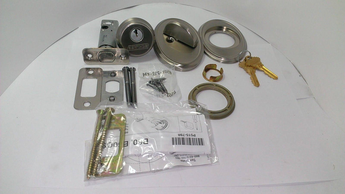 Single Cylinder Deadbolt with Satin Nickel Trim T85082
