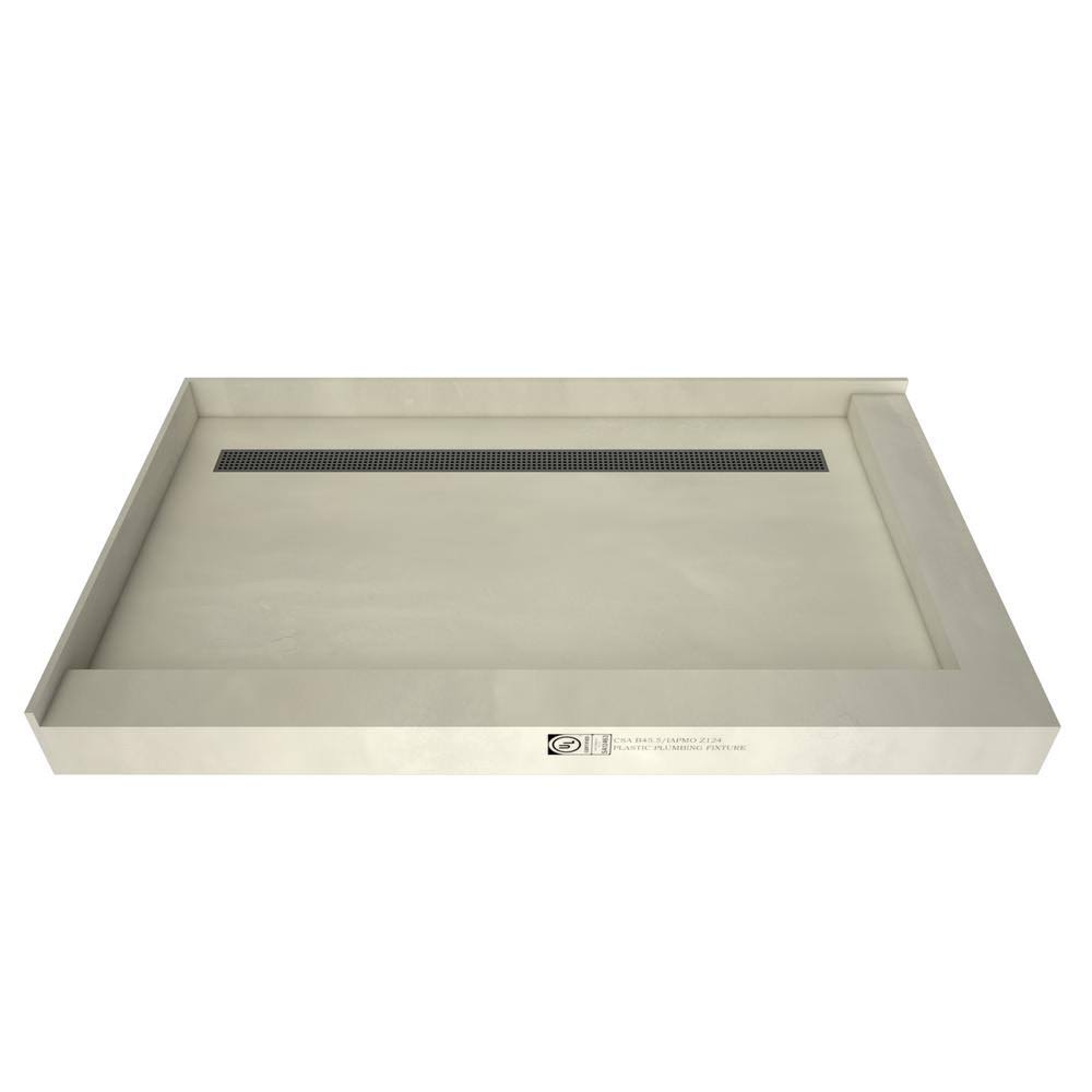 Corner Shower Pan with Double Threshold L350