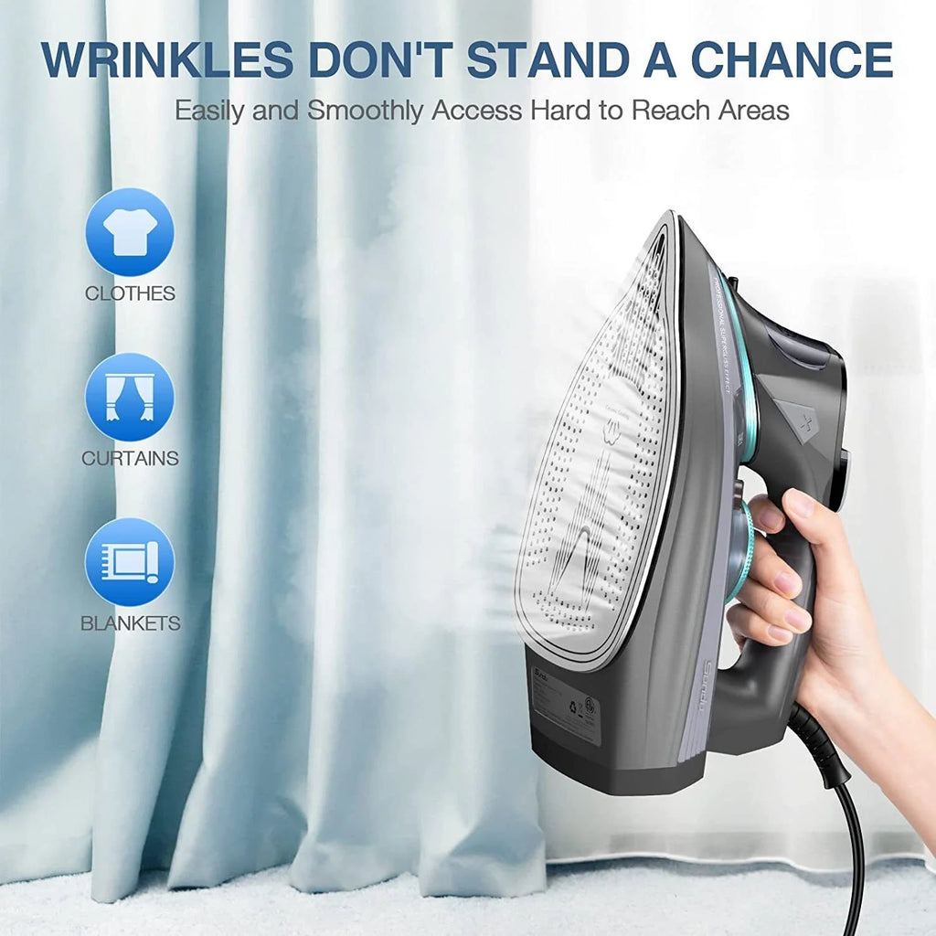 Black 1700W Ceramic Coated Steam Iron with Auto-Off M765