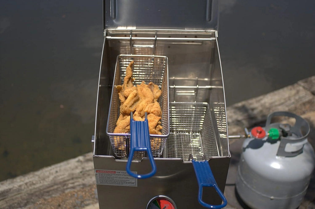 Fry Basket For 4-gal Bayou Fryer With Cool Touch Handle Wire Mesh Basket K8900