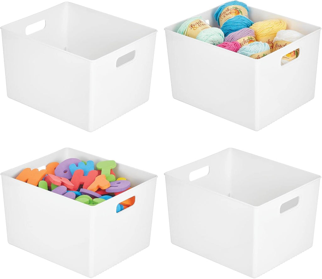 White 4 Pack Plastic Storage Organizer Bin R41345