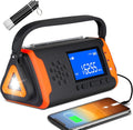 Solar Powered Hand Crank AM/FM/NOAA Weather Alert Radio with LED Flashlight V432257