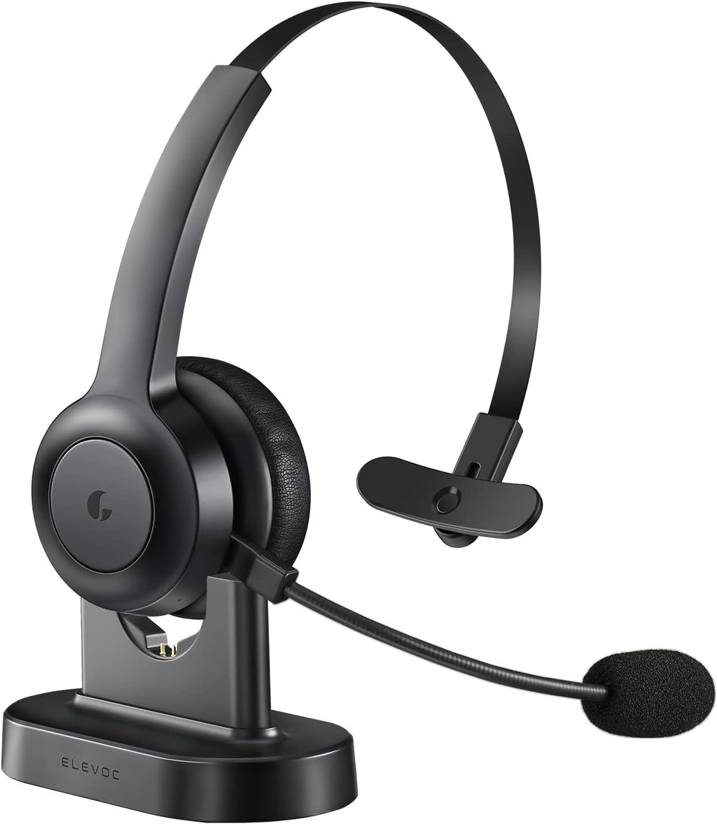 Bluetooth Trucker Headset with Microphone, Wireless On-Ear Headphones G6045