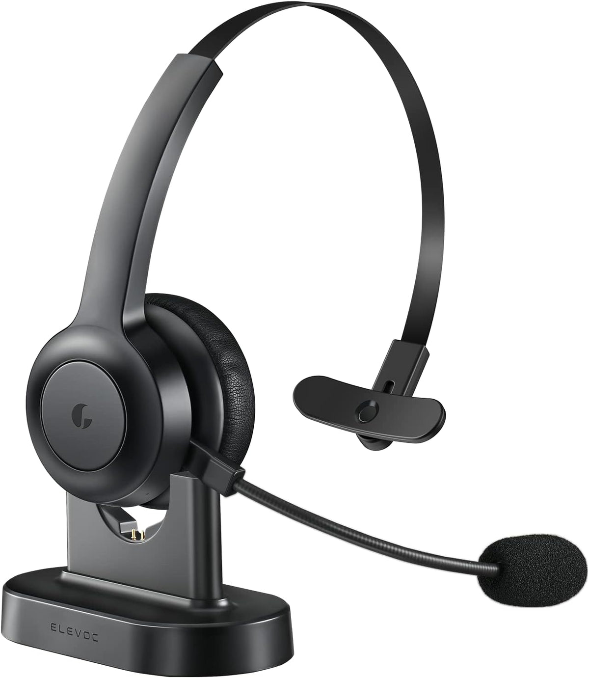 Bluetooth Trucker Headset with Microphone, Wireless On-Ear Headphones G6045