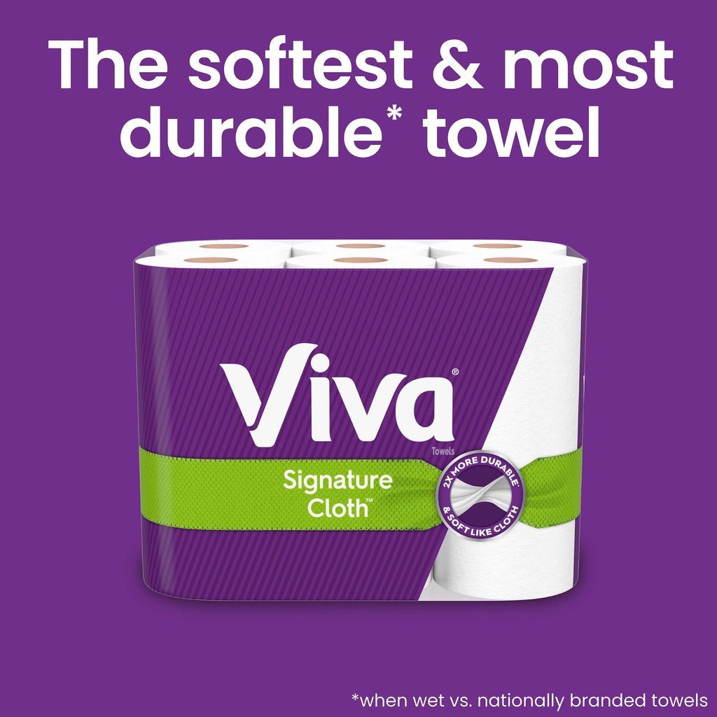 6 Double Rolls Cloth Paper Towels F4799