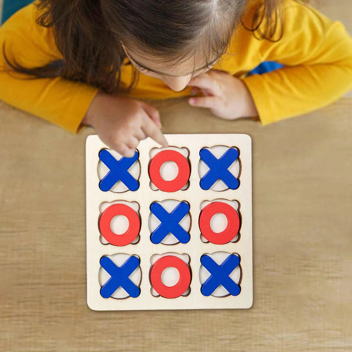 Tic Tac Toe Board Game 14.7x14.7cm Table Toy R7863