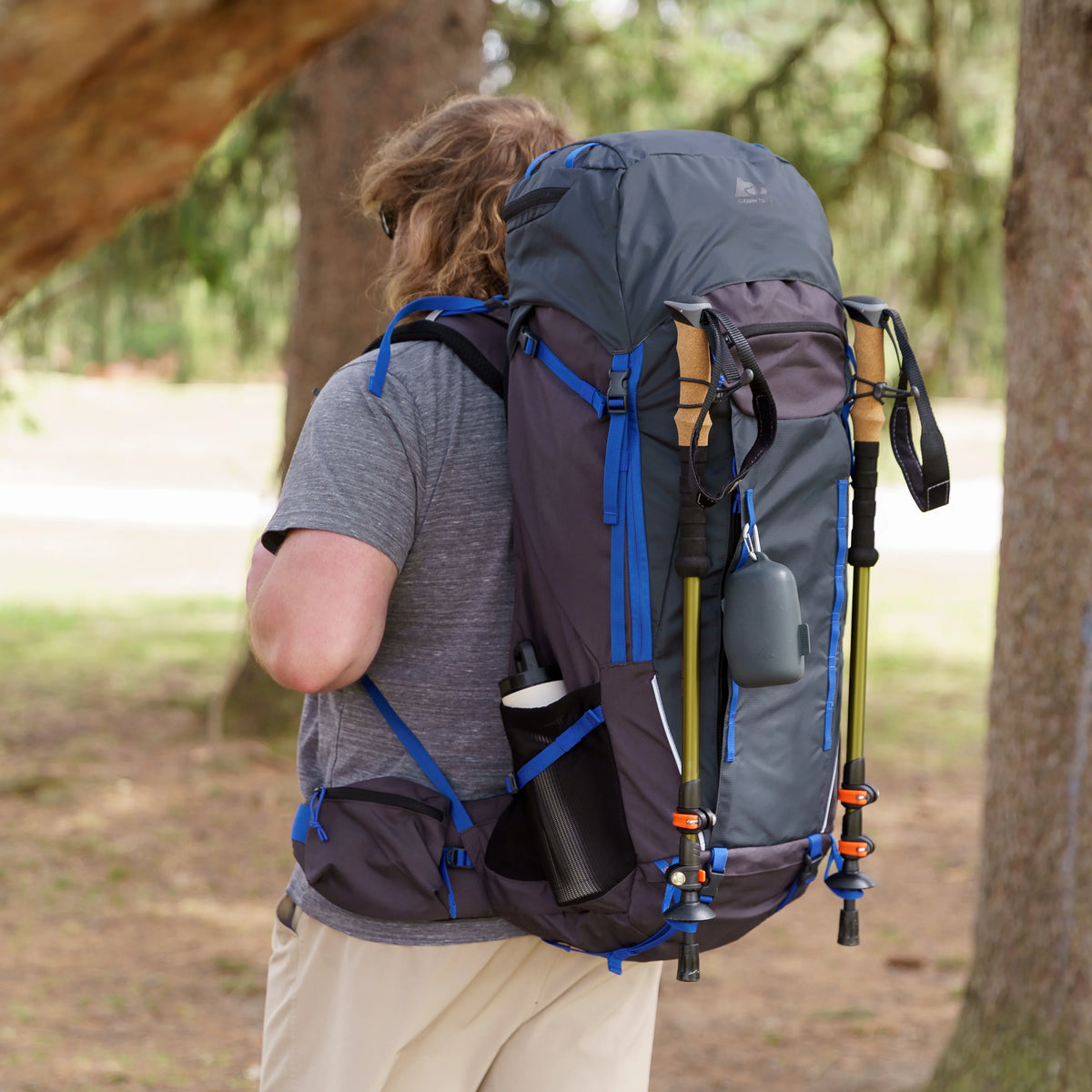 65 Liter Gray Backpacking Backpack N141952
