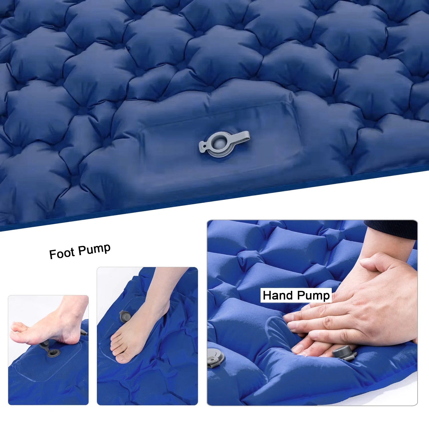 Backpacking Sleeping Pad with Air Pillow for 2 People Camping M3543