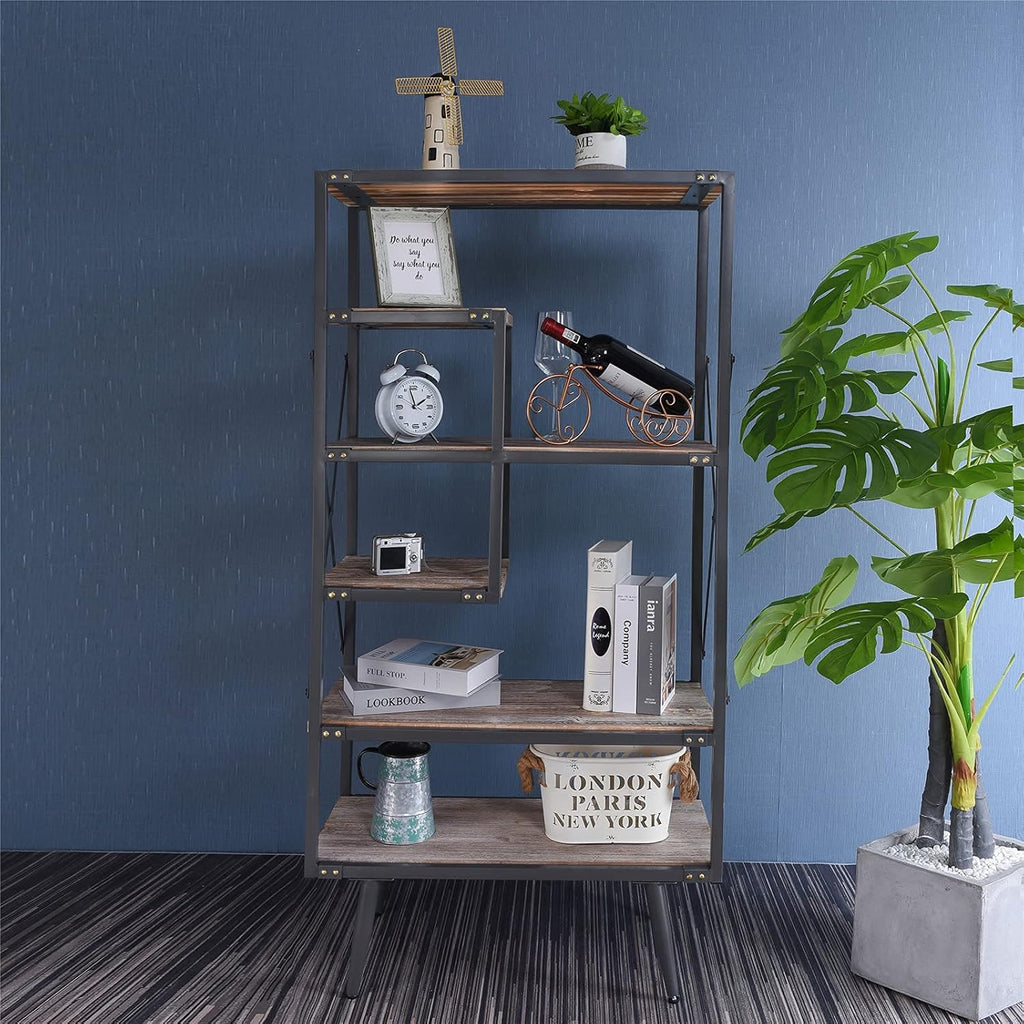 6 Tier Solid Wood Bookcase M3641