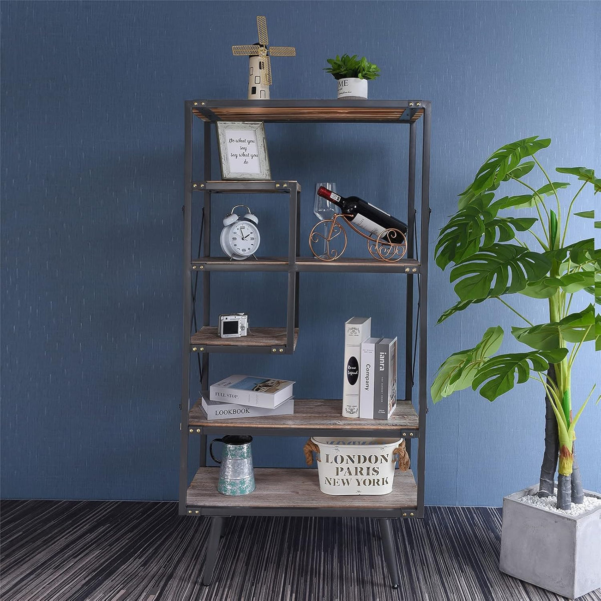 6 Tier Solid Wood Bookcase M3641