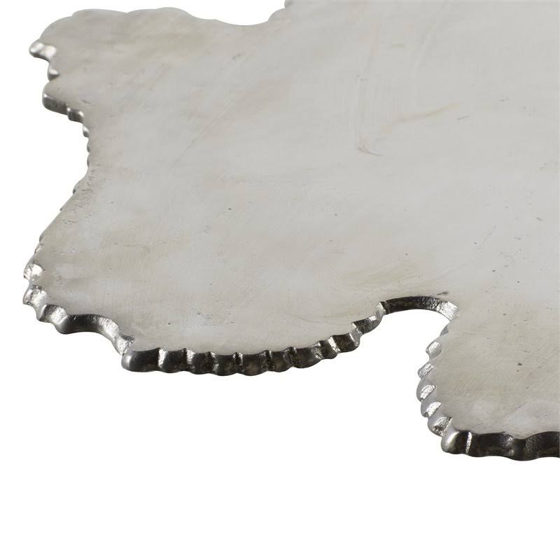 Silver Aluminum Accent Table Y875