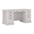 Linen White Oak Executive Desk with Drawers L990