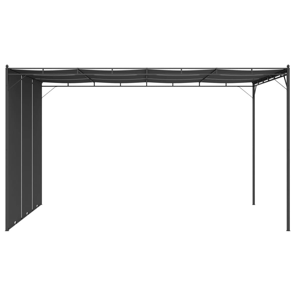 Garden Gazebo with Side Curtain Anthracite C9297