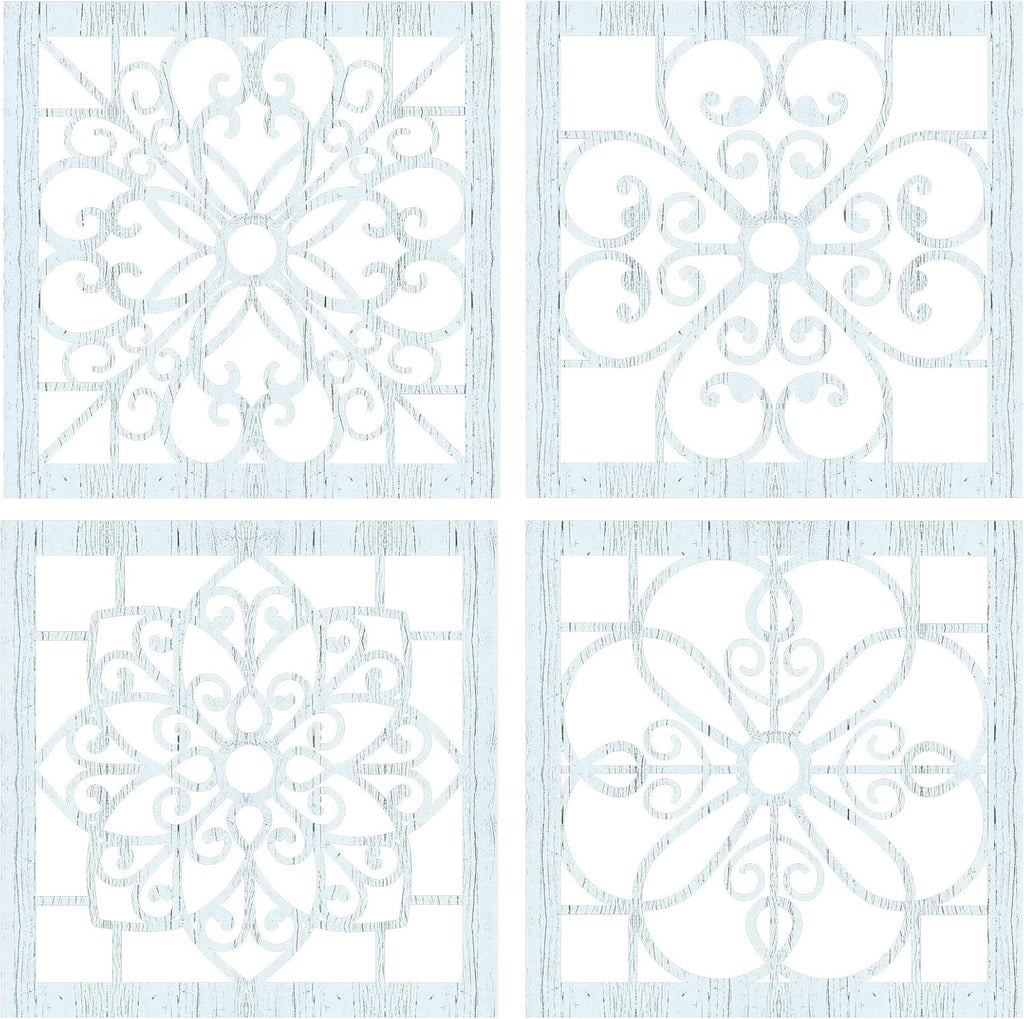 4 Pack Rustic Wooden Wall Art N827239