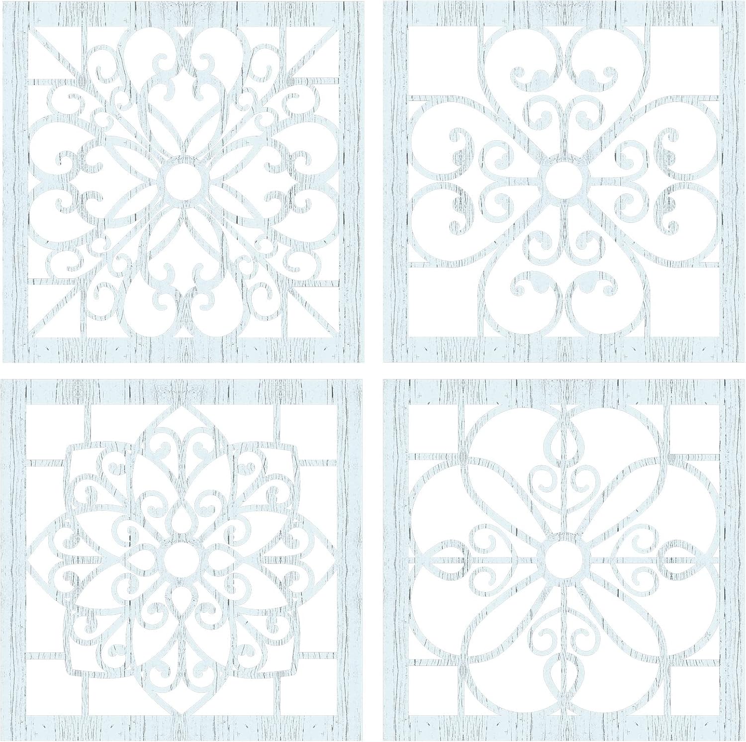 4 Pack Rustic Wooden Wall Art N827239