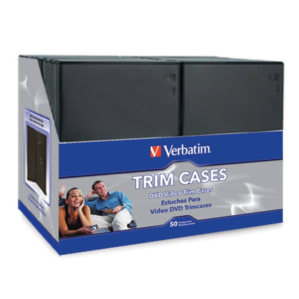 Black Case of 100 CD-DVD Video Trimcases S338208