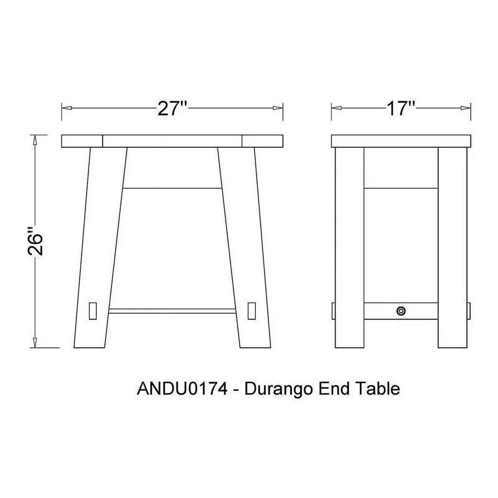 Industrial Wood End Table O53240