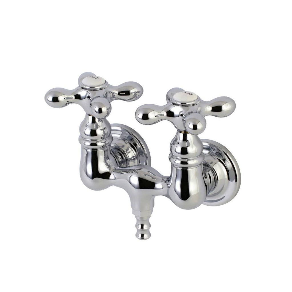 Polished Chrome Wall Mount Clawfoot Tub Faucet E418