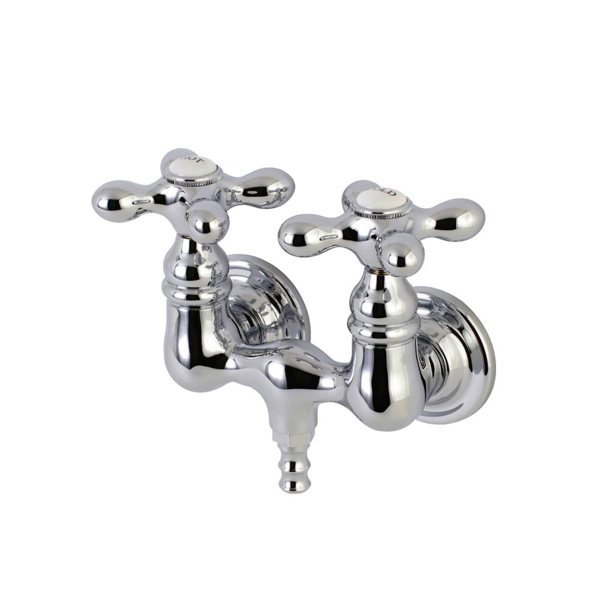 Polished Chrome Wall Mount Clawfoot Tub Faucet E418