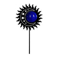 Sun Moon Garden Stake J9263