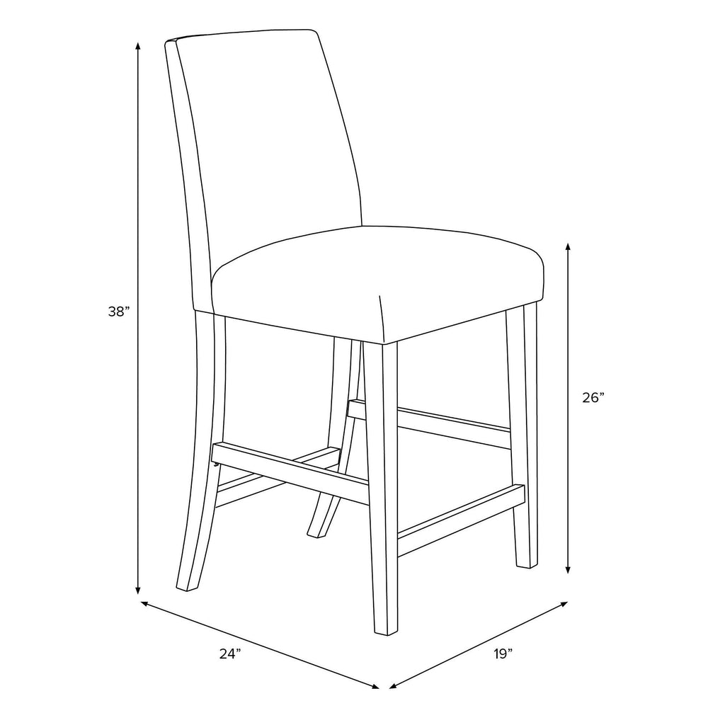 White Velvet Counter Height Barstool H460936