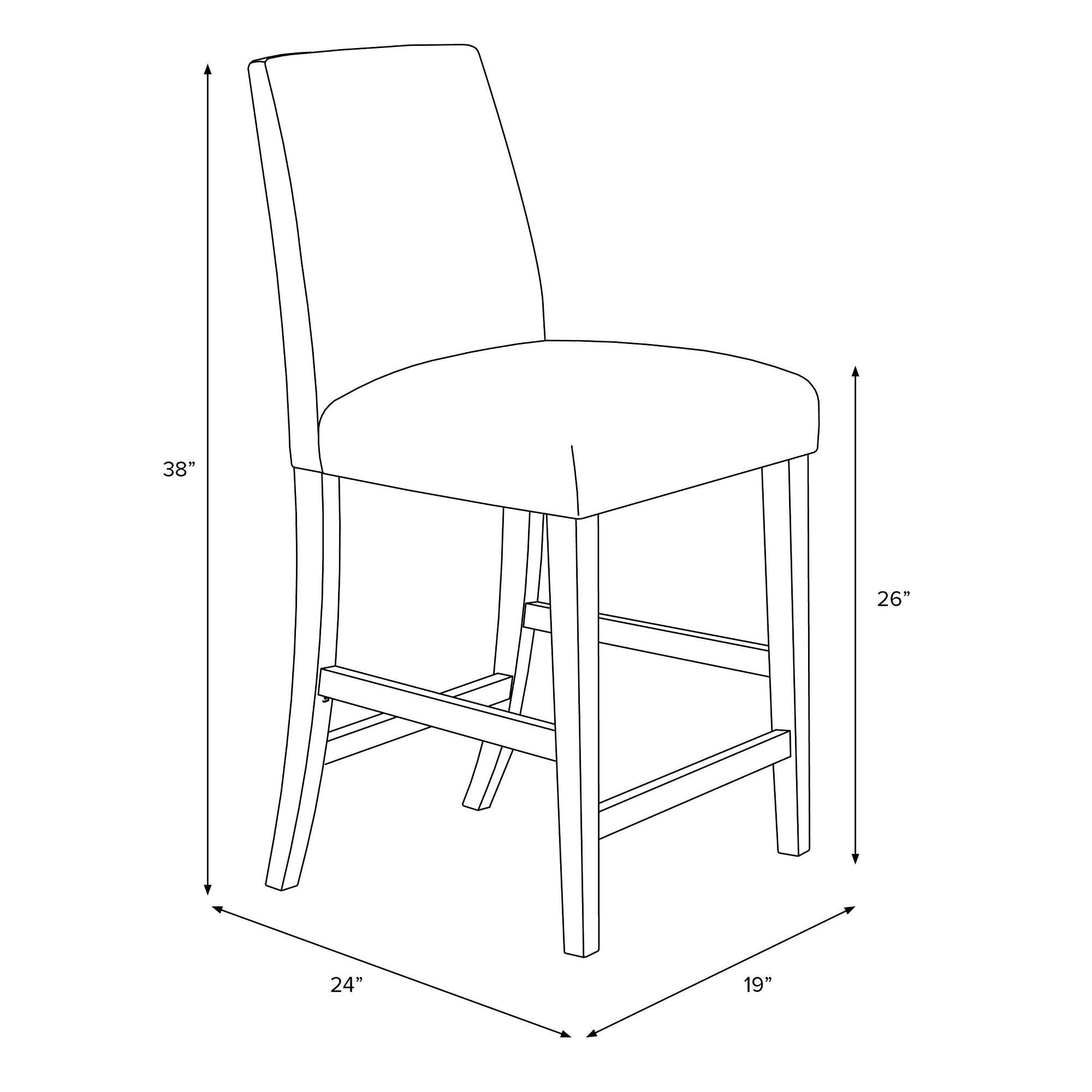 White Velvet Counter Height Barstool H460936