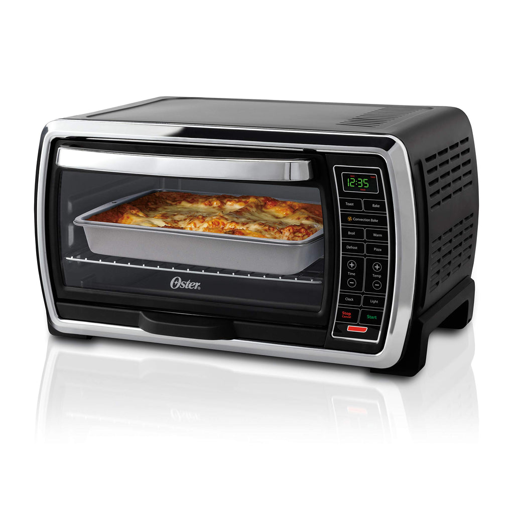 Digital Convection Toaster Oven, 6-Slice, Black/Polished Stainless C4852