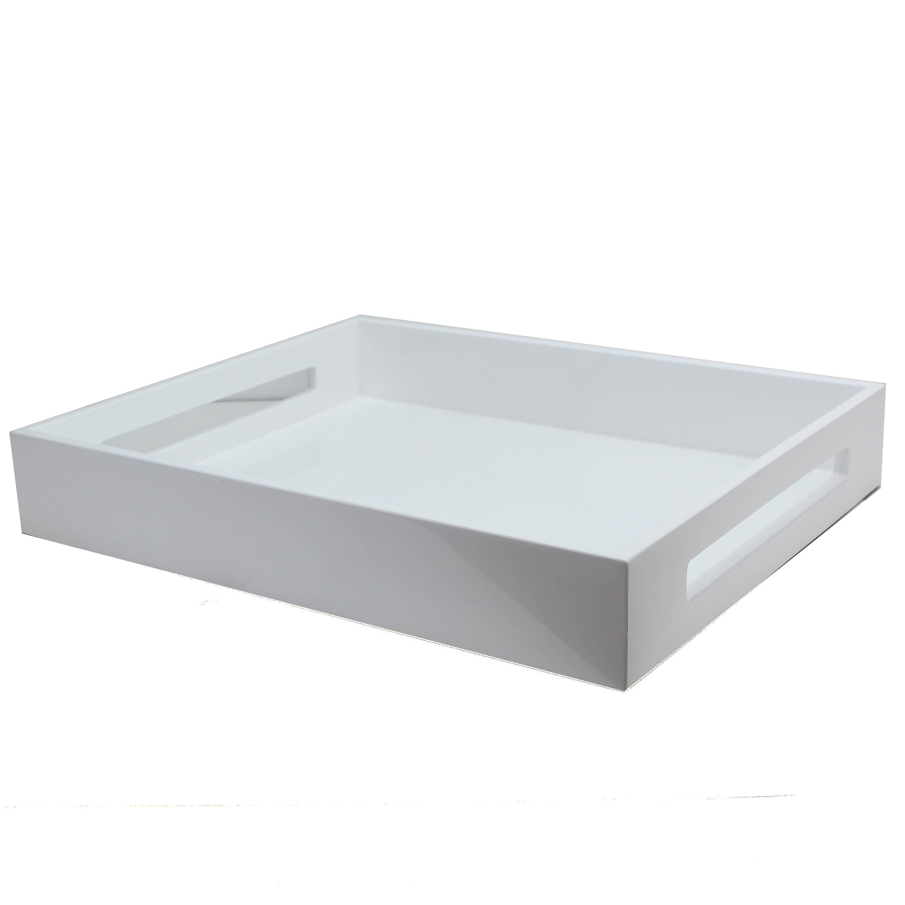 White Lacquered Serving Tray R9393