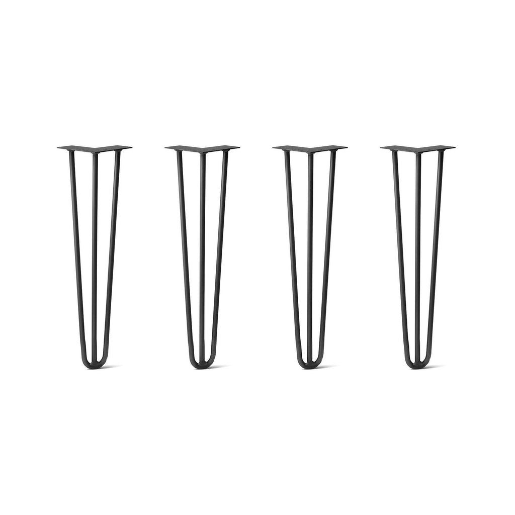 Hairpin Legs Set of 4, Jet Black, 3/8x22 M4597