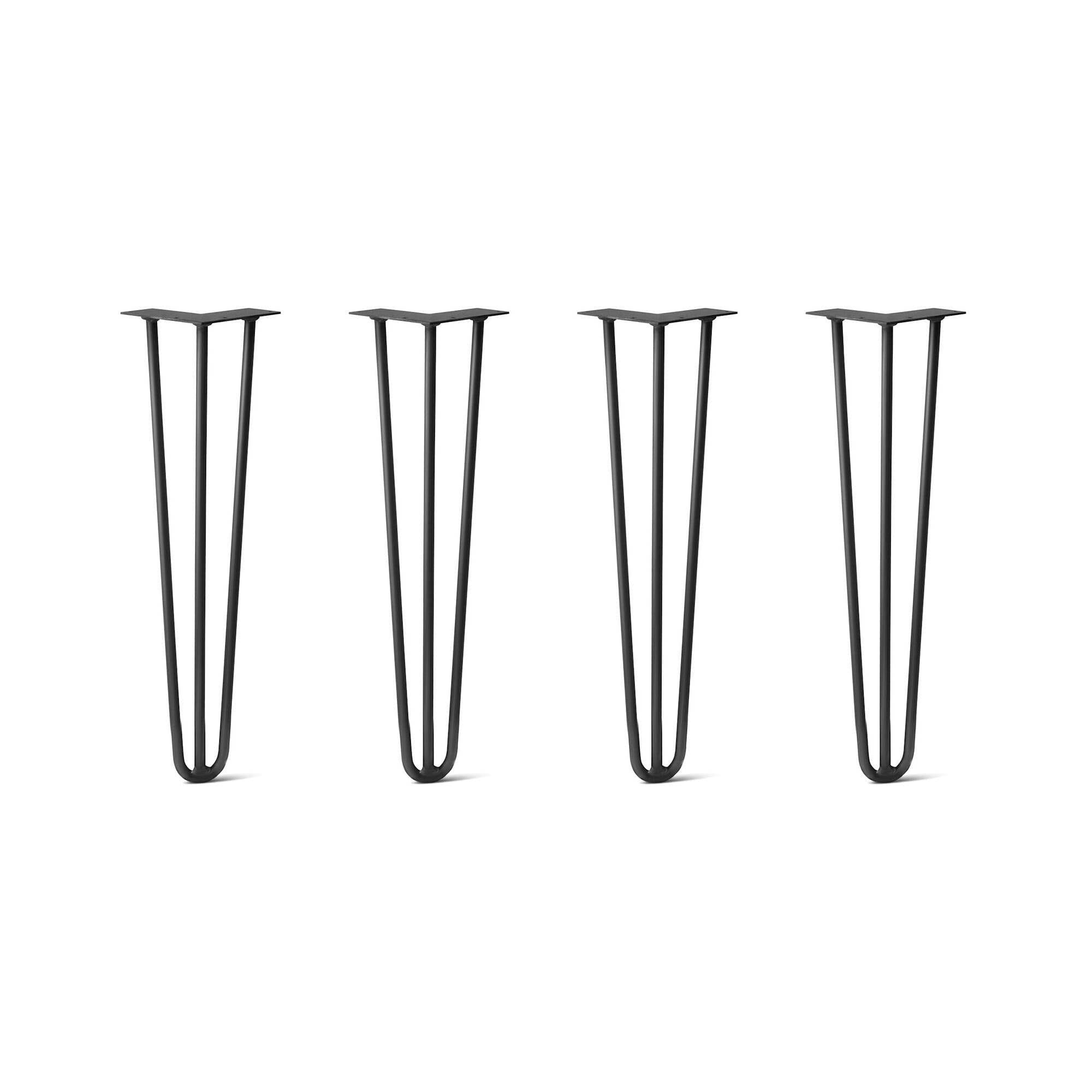 Hairpin Legs Set of 4, Jet Black, 3/8x22 M4597