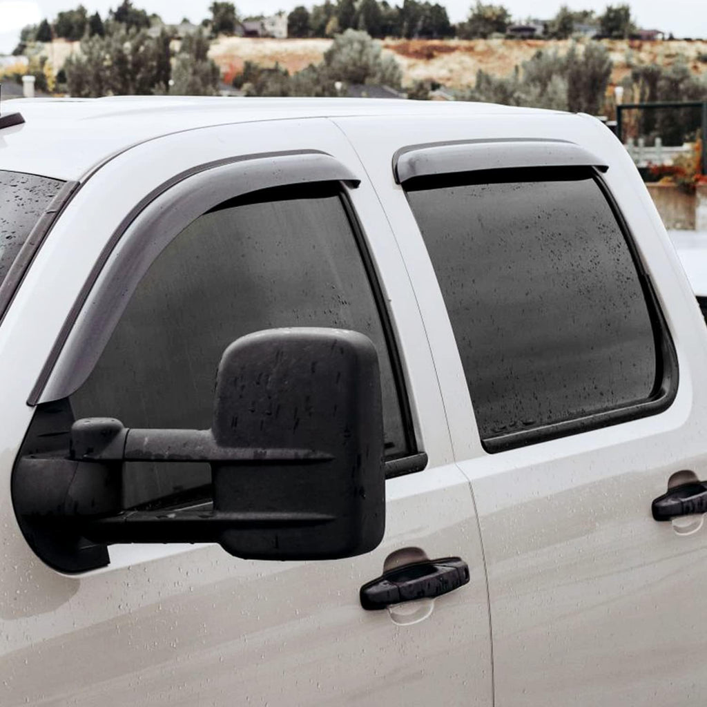 Rain Guards for 2007-2013 Chevrolet Silverado/GMC Sierra 1500 Crew Cab, 4pcs B519